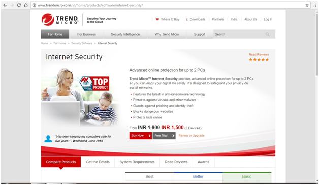 TrendMicro Internet Security 2017 Sales