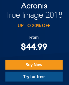 Acronis 2018 Halloween Coupon
