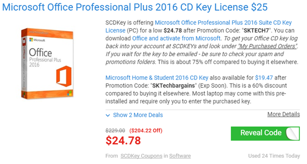 microsoft office professional 2016 coupon code