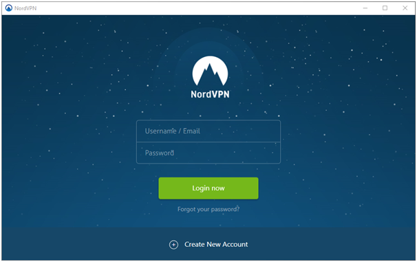 NordVPN main window