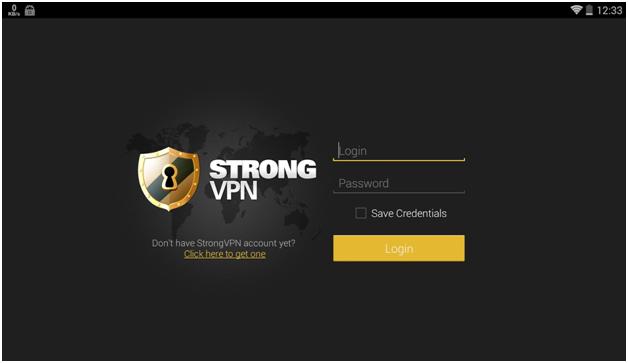 StrongVPN Review login page