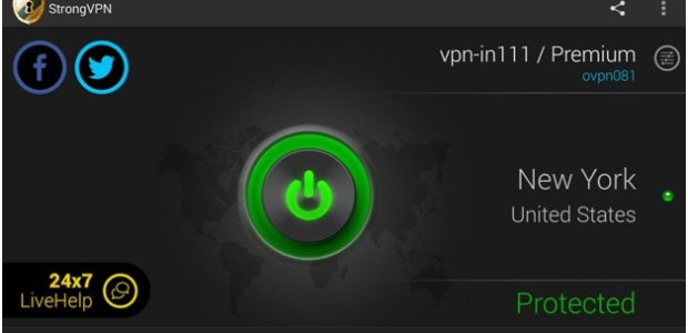 StrongVPN Status Protected