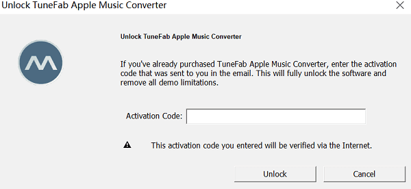 Unlock TuneFab Apple Music Converter