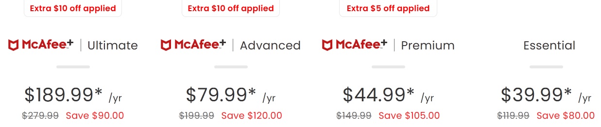 mcafee plus 2023 discounted prices