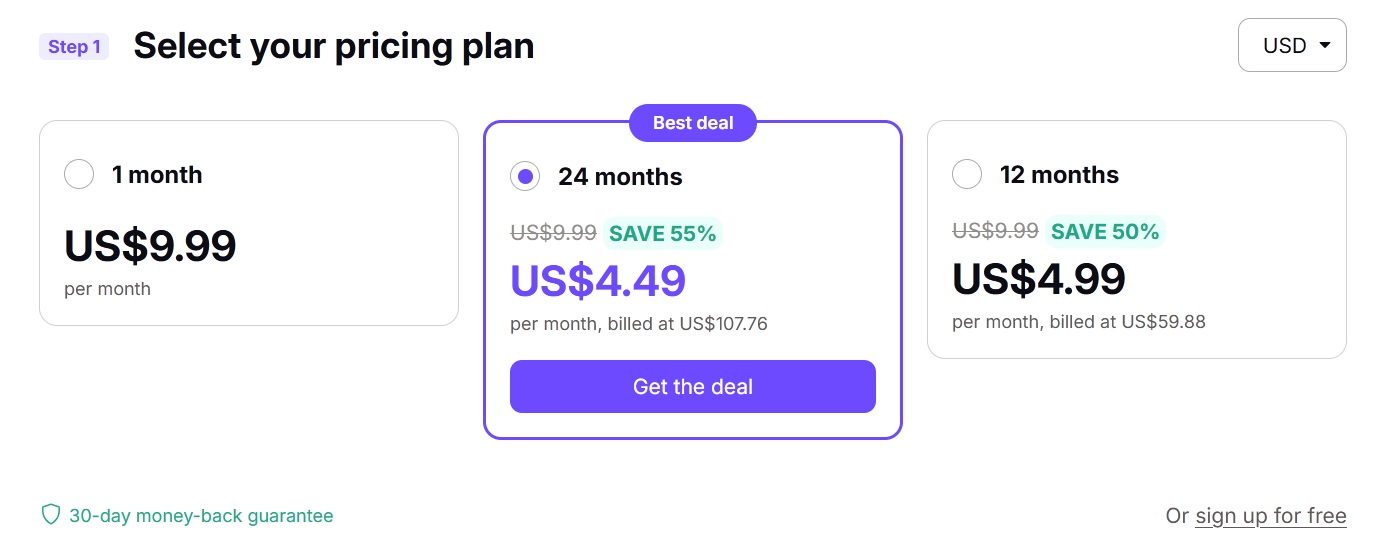 Proton VPN discounted pricing plans