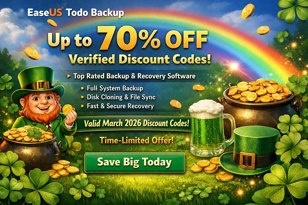 EaseUS Todo Backup St. Patrick's Deals 2026