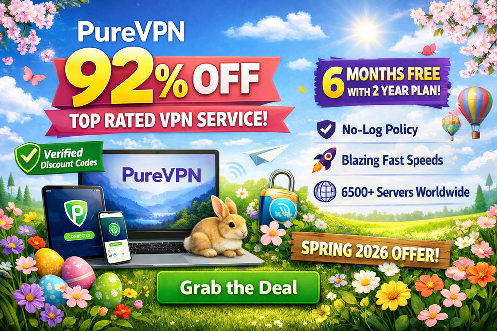 92% off PureVPN coupon codes 2026