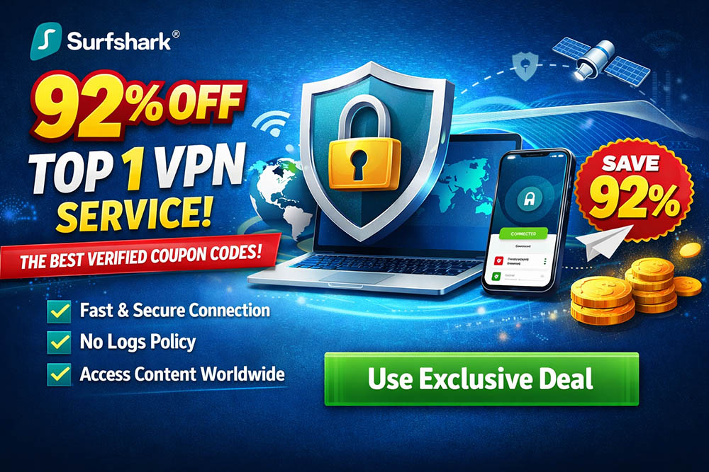 92% Off Surfshark VPN discount code 2026