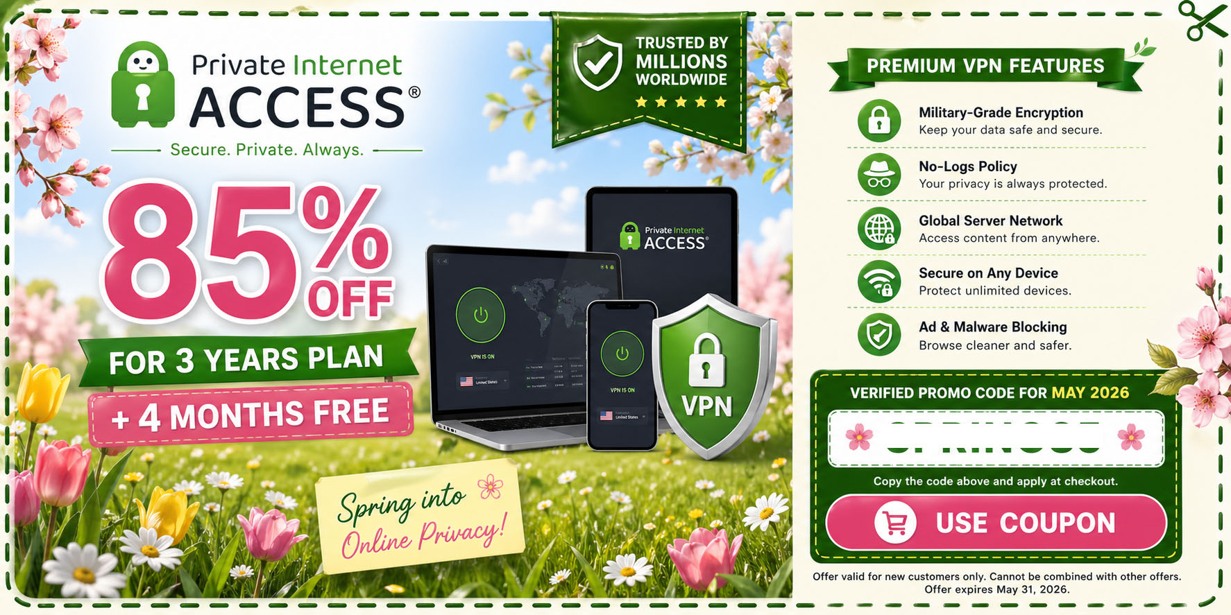 private internet access vpn coupon may 2026