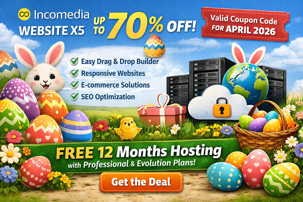 Incomedia Easter 2026 Sale Website X5 Discount Coupons