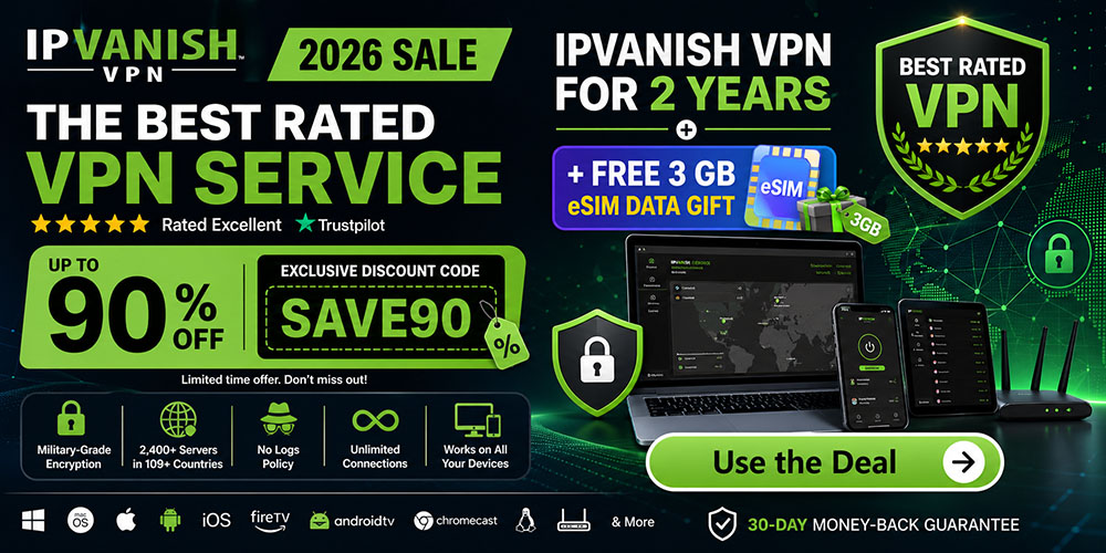 90% off IPVanish discount code
