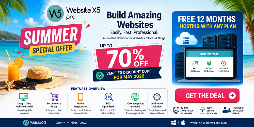 70% off Incomedia Website X5 discount code