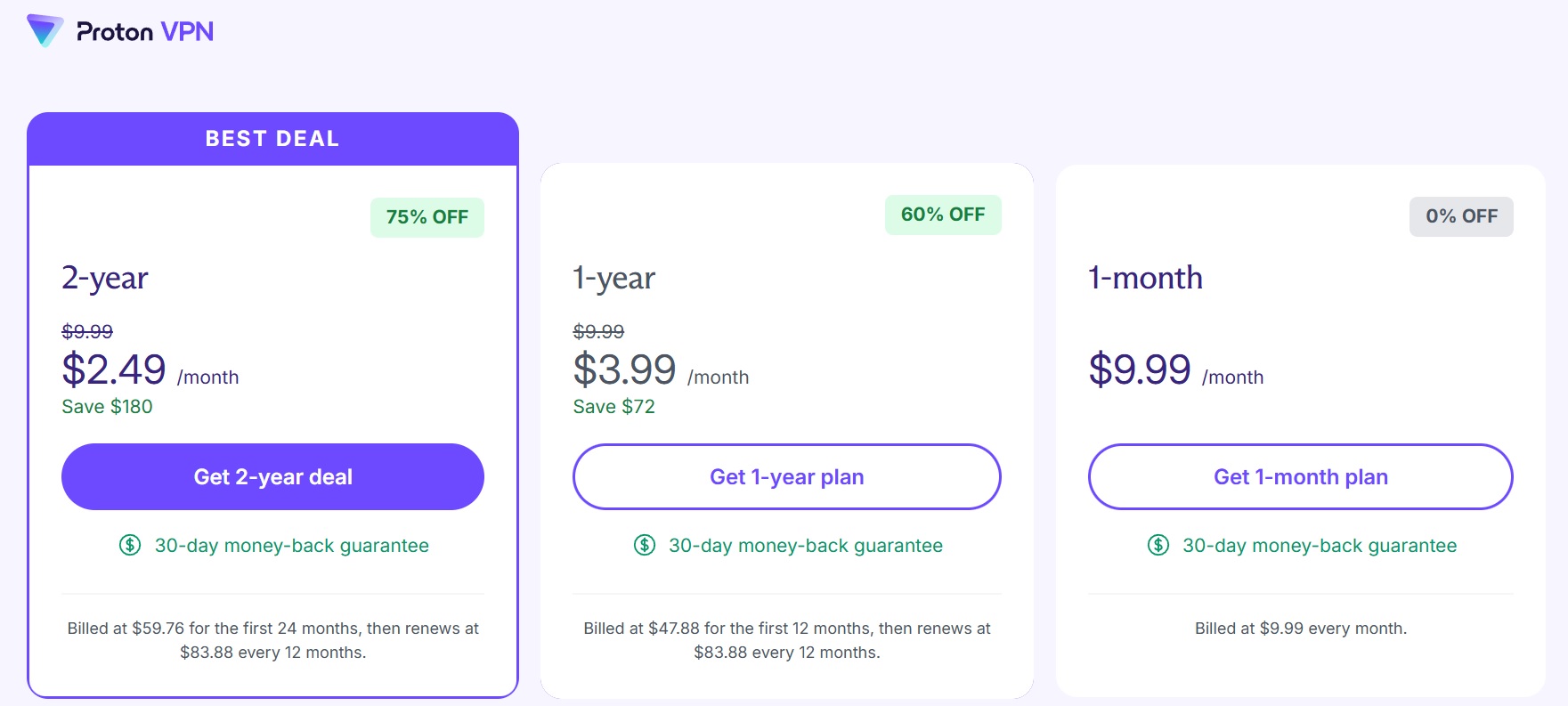 75% off Proton VPN coupon code