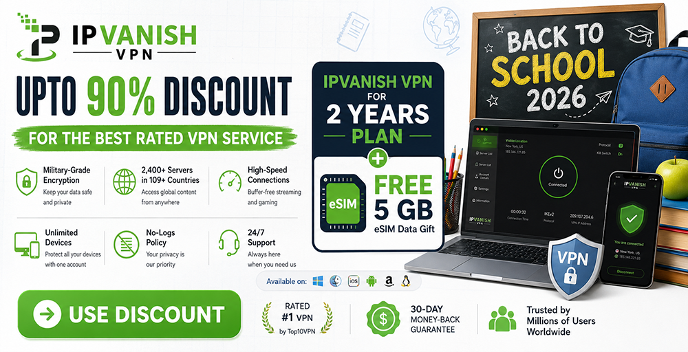 90% off IPVanish discount coupon
