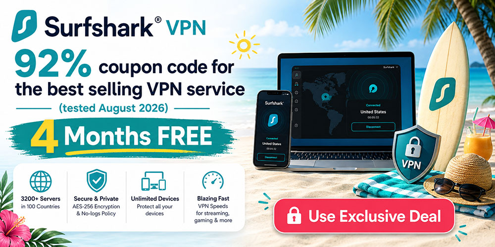 92% Off Surfshark coupon code 2026
