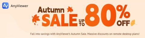 80% Off AnyViewer Autumn 2026 sale