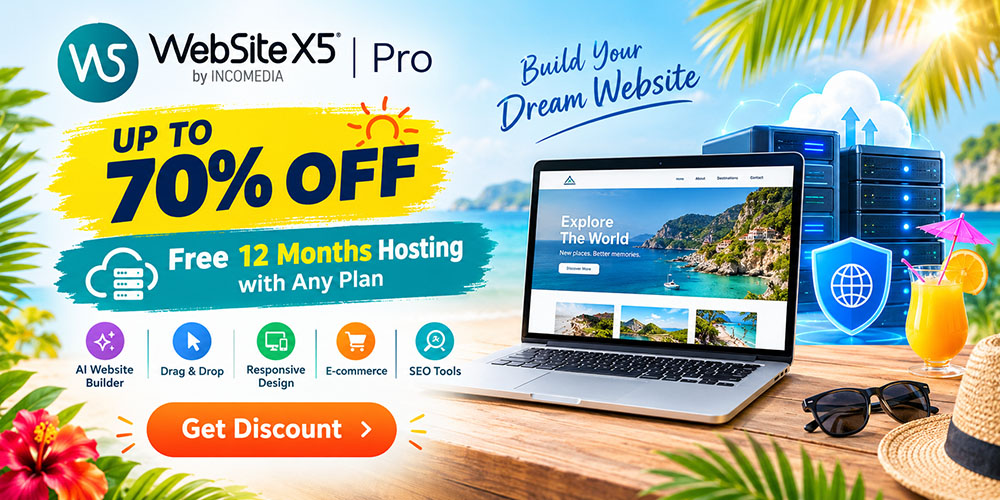 70% Off Incomedia Website X5 discount code