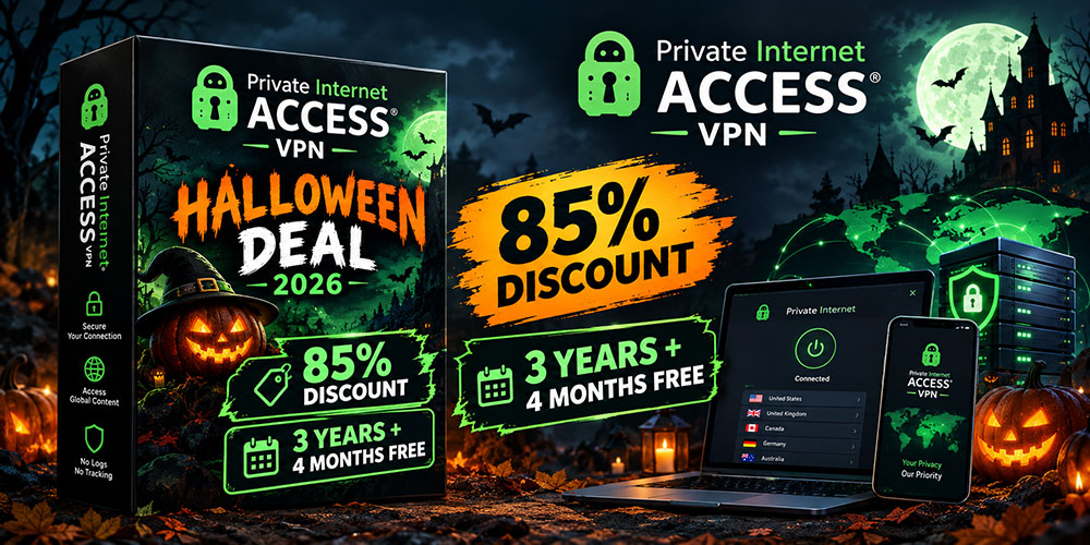85% Off Private Internet Access VPN Halloween Deal 2026